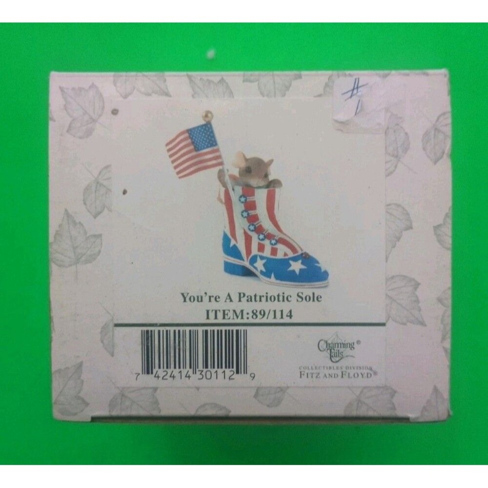 Charming Tails You're A Patriotic Sole 89/114 Figurine Fritz & Floyd Mouse Mice